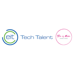 EIT Deep Tech Talent Initiative logo, She is Mom logo